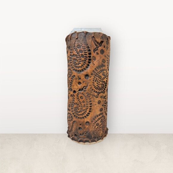 Vintage Handmade Studio Pottery Vase 13" Height - Picture 9 of 12